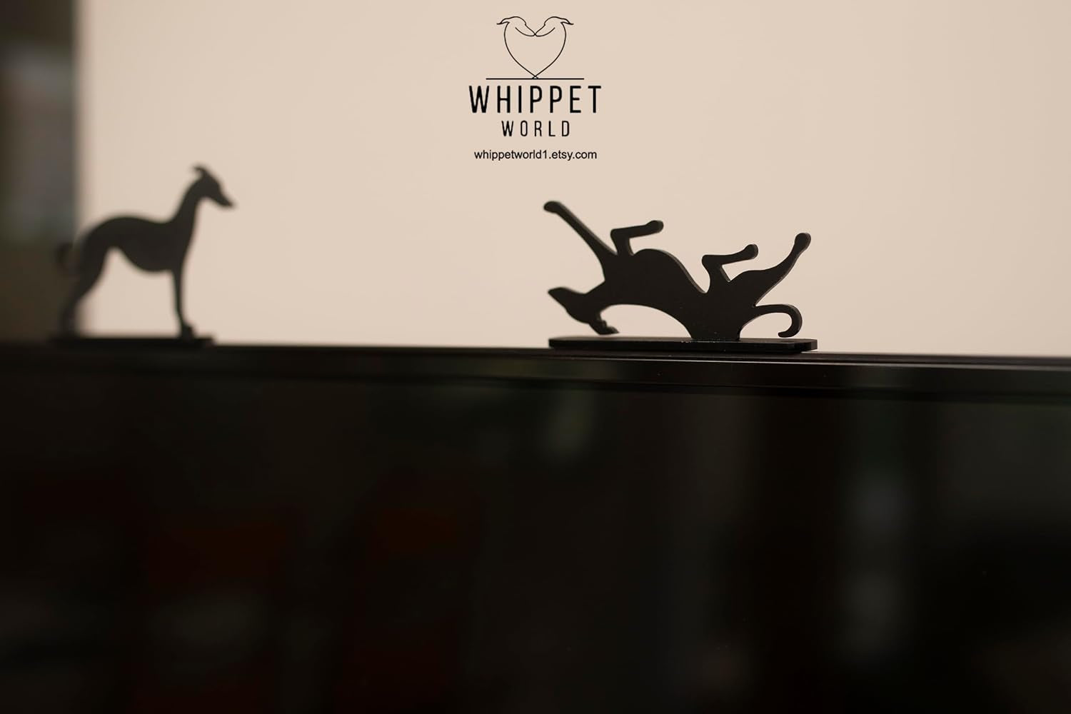Whippet Greyhound Dog Silhouette Ornaments, Set of 5 Acrylic Sighthound Decorations, Whippet Gift, Greyhound Gift, Dog Lover Home Decor,  UK. (Set of 5)
